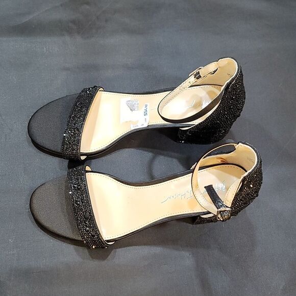 BRAND NEW SB-HANNA BY BETSEY JOHNSON MARI RHINESTONE BLOCK HEEL DRESS SA… - Picture 10 of 16